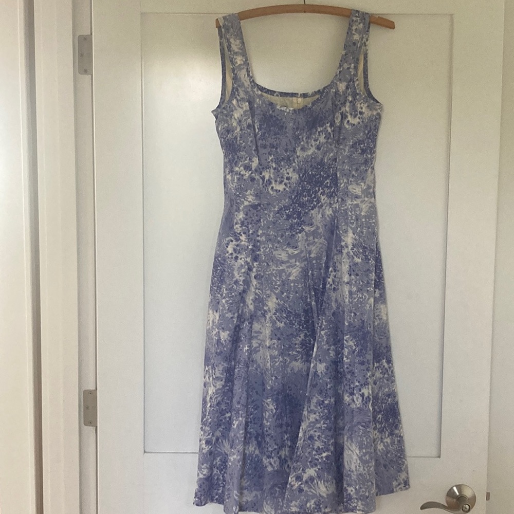 Shades of blue Talbots summer dress fully lined size 4